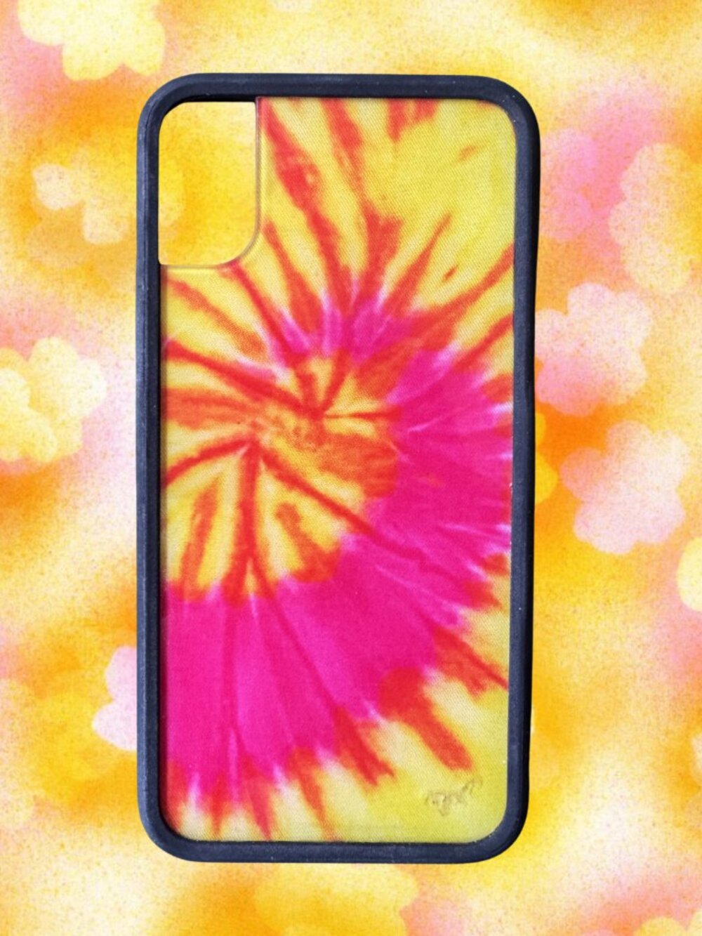 Wildflower iPhone X/XS Case Tie Dye Pink Yellow Limited Edition Cute Y2K
